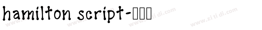 hamilton script字体转换
